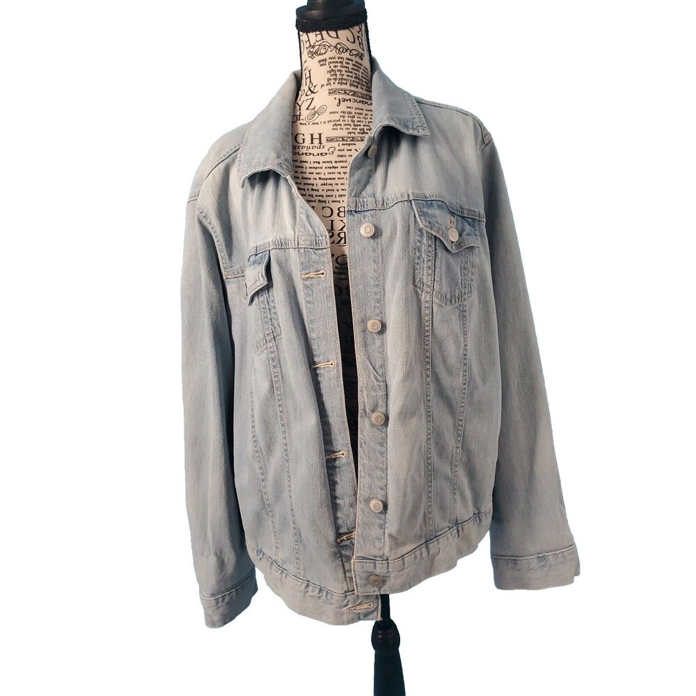 Womens 1x Denim Lightweight Jacket Flap Pockets By Boutque